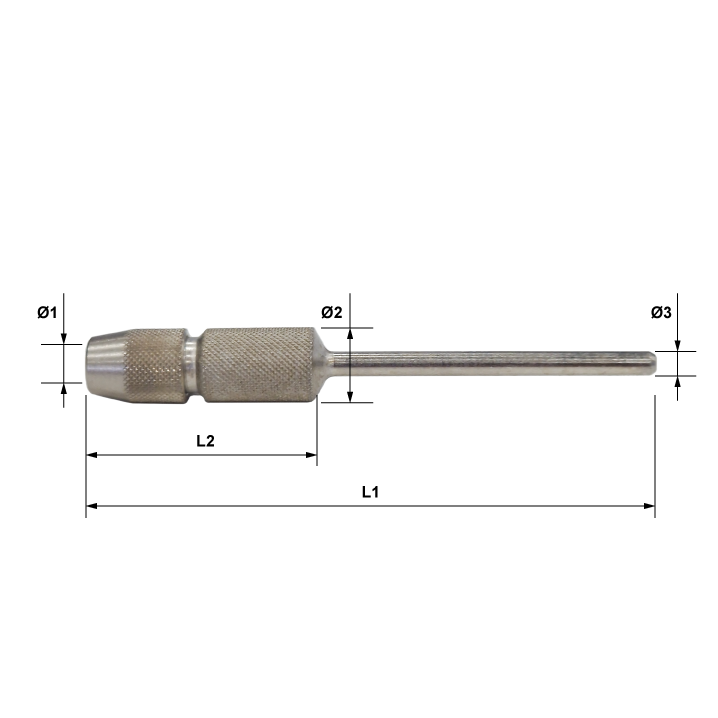 Hållare polerstift. med mått 702-4