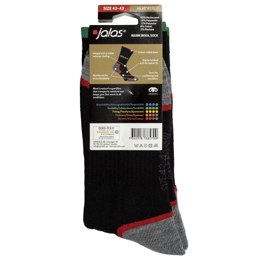 Merino helfrotté ullstrumpa Jalas 8221 förpackning