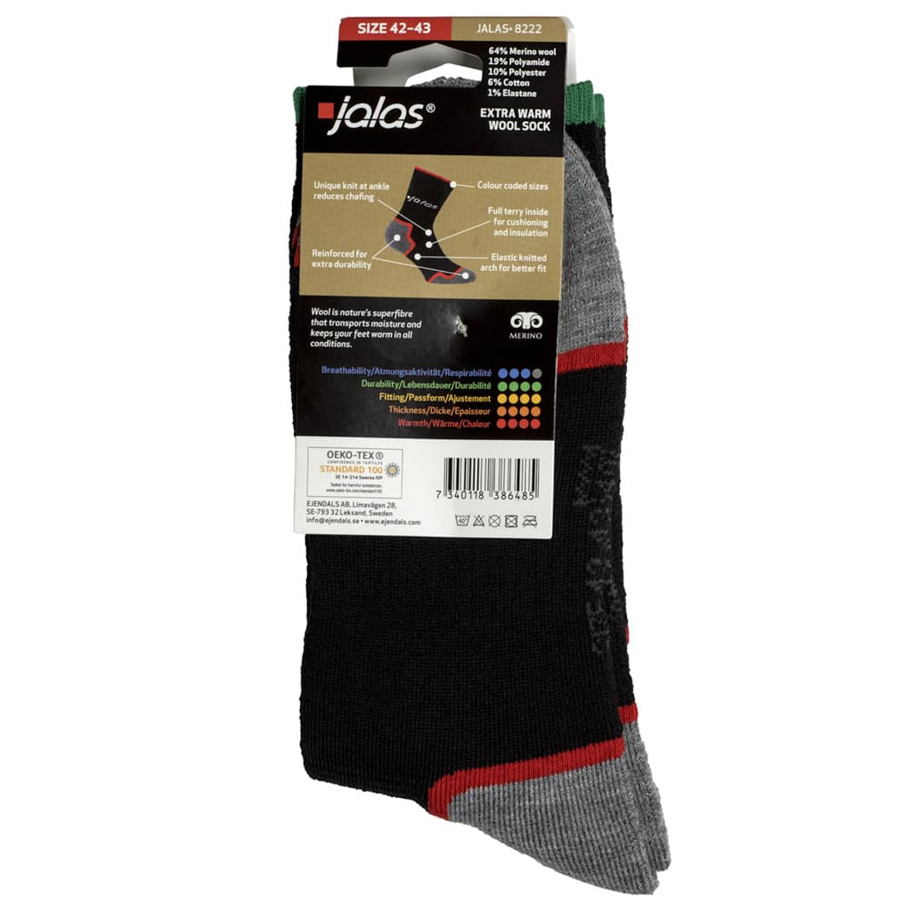 Merino helfrotté ullstrumpa Jalas 8222 förpackning