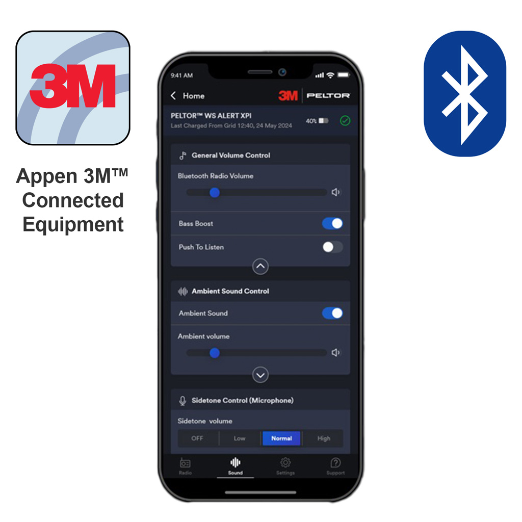 3M Hörselskydd 7100336405 PELTOR WS-ALERT XPI+ headset App